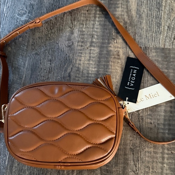 Le Miel Handbags - Le Miel Vegan Brown Crossbody Bag